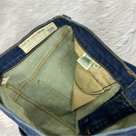 Rag & Bone Women's Blue‎ Clean Indigo Mid-Rise Skinny Denim Luxury Jeans W28/L30 - Picture 7 of 11